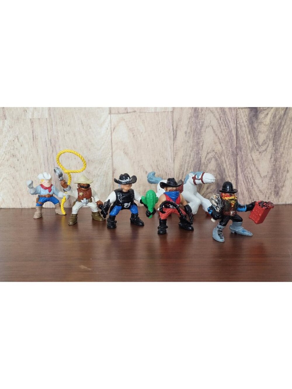 Vintage Fisher Price Great Adventures Western Town Figurines, Lot Of 6